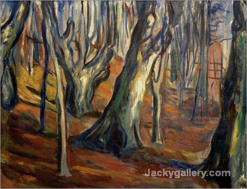 Autumn (Old trees, Ekely) by Edvard Munch paintings reproduction